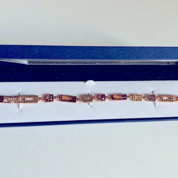 NWOT RARE Beautiful Swarovski Amber Crystals Bracelet - Picture 10 of 10